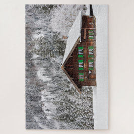 Traditioneel houten huis in Beieren, Duitsland Legpuzzel