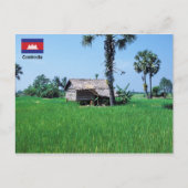 Traditioneel huis - Cambodja Briefkaart (Voorkant)