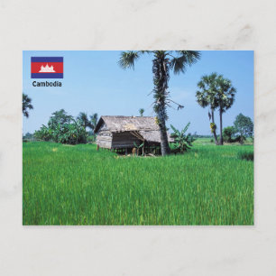Traditioneel huis - Cambodja Briefkaart