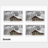 Traditioneel huis in Beieren rechthoekige sticker (Vel)