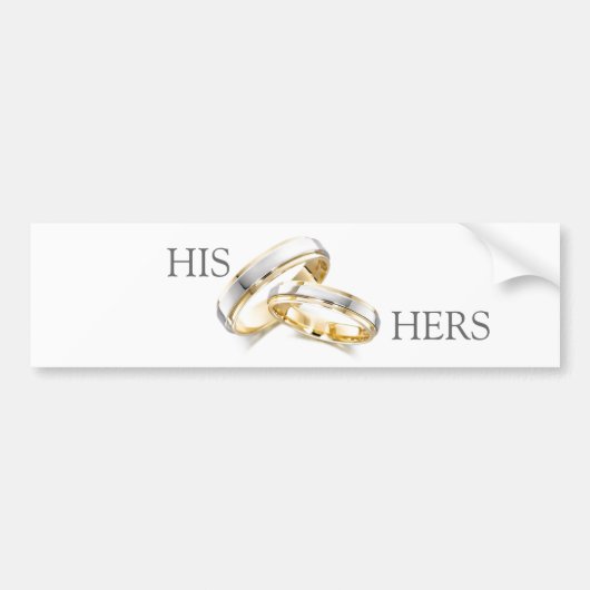 Traditioneel huwelijk bumpersticker (Voorkant)