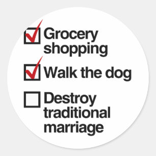 TRADITIONEEL HUWELIJK VERNIETIGEN.png Ronde Sticker