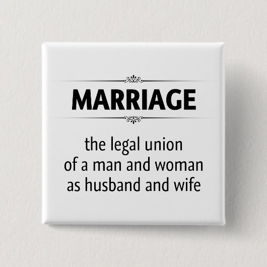 Traditioneel huwelijk vierkante button 5,1 cm (Voorkant)