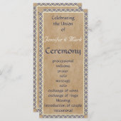 Traditioneel huwelijksprogramma en Kaart van het h (Voorkant / Achterkant)