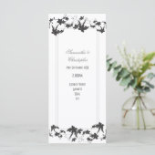 Traditioneel huwelijksprogramma voor de bloemetjes programmakaart (Staand voorkant)