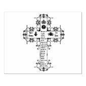 Traditioneel IHS Katholiek Gebedskruis Rubberstempel (Afrduk)