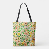 Traditioneel Indiaas bloempatroon Tote Bag (Achterkant)