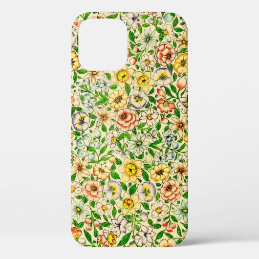 Traditioneel Indiaas lente bloemontwerp Case-Mate iPhone Case (Achterkant)