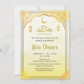 Traditioneel islamitisch patroon Gouden Iftar-dine Kaart (Voorkant)