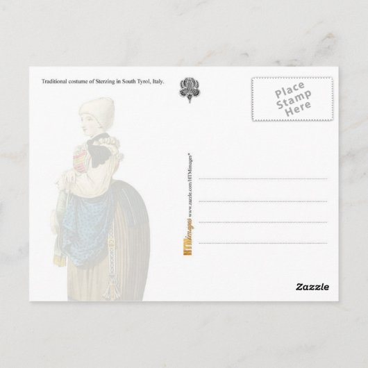 Traditioneel Italiaans gesteriliseerd kostuum Briefkaart (Achterkant)