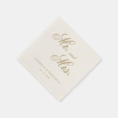 Traditioneel ivoor formele elegante bruiloft servet (Hoek)