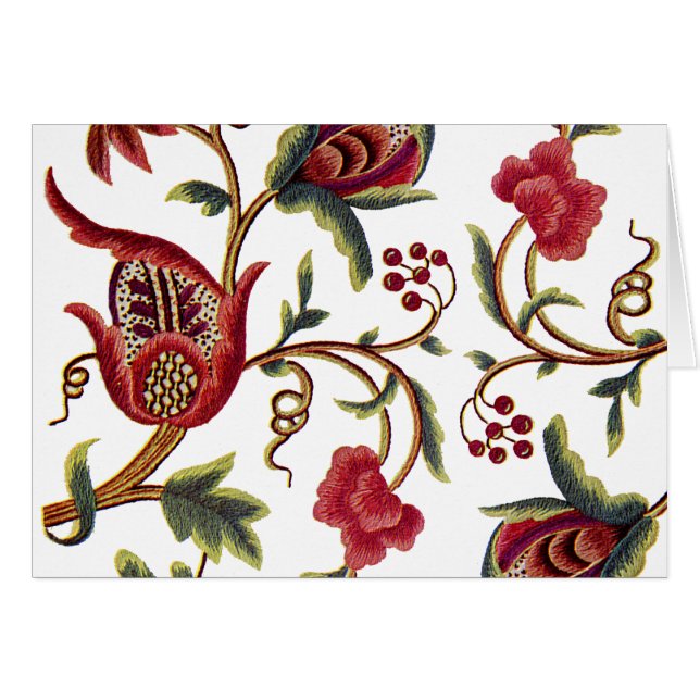 Traditioneel Jacobean borduurpatroon (Voorkant Horizontaal)