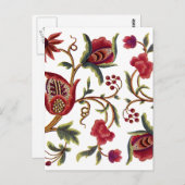 Traditioneel Jacobean borduurpatroon Briefkaart (Voorkant / Achterkant)