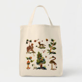 Traditioneel Jacobean borduurpatroon Tote Bag (Voorkant)
