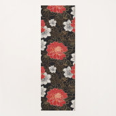 Traditioneel Japandi stijl bloemenpatroon Yogamat (Voorkant)