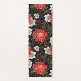 Traditioneel Japandi stijl bloemenpatroon Yogamat