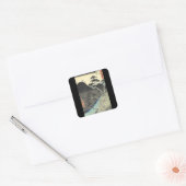 traditioneel Japans berglandschap Ukiyo-e Vierkante Sticker (Envelop)
