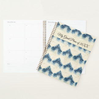 Traditioneel Japans blauw Tie-dye patroon No1 Planner