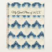 Traditioneel Japans blauw Tie-dye patroon No1 Planner (Voorkant)