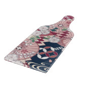 Traditioneel Japans Bloemen Sakura Roze Glas Snijplank (Hoek)