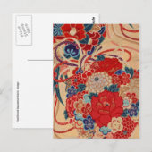 Traditioneel Japans Briefkaart voor weefselontwerp (Voorkant / Achterkant)