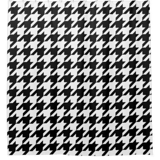 Traditioneel Japans design3 - CHIDORI - zwart-wit Douchegordijn (Voorkant)