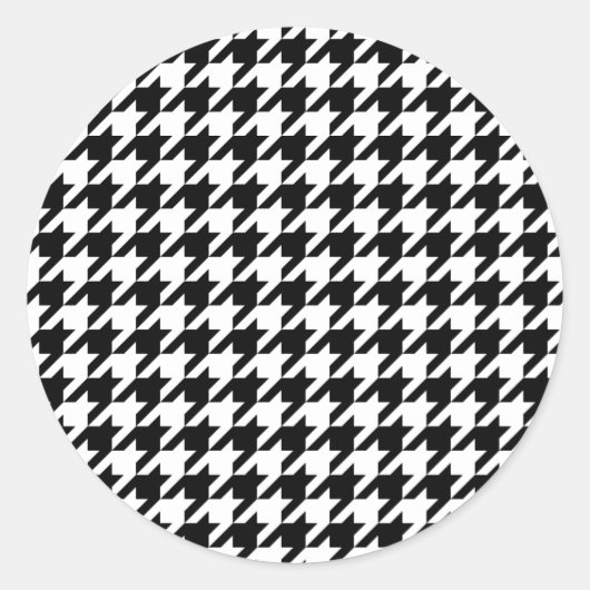 Traditioneel Japans design3 - CHIDORI - zwart-wit Ronde Sticker (Voorkant)