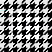 Traditioneel Japans design3 - CHIDORI - zwart-wit Stof (Delen)