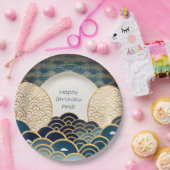 Traditioneel Japans design - op maat Papieren Bordje (Feest)