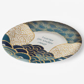 Traditioneel Japans design - op maat Papieren Bordje (Gekanteld)