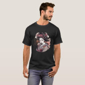 Traditioneel Japans Geisha Mooi Tattoo Grafiek T-shirt (Voorkant volledig)