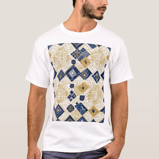 Traditioneel Japans geometrisch patroonontwerp 005 T-shirt (Voorkant)