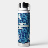 Traditioneel Japans golfpatroon Waterfles (Achterkant)