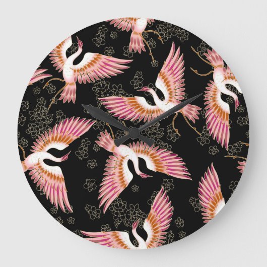 Traditioneel Japans Kimono motieven patroon Grote Klok (Voorkant)