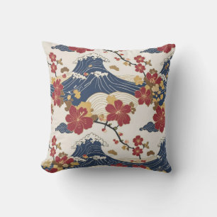 Traditioneel Japans Kimono Patroon Kussen