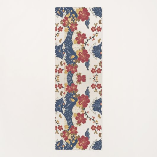 Traditioneel Japans Kimono-patroon Yogamat (Voorkant)