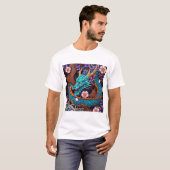 Traditioneel Japans Koi Fish Tattoo ontwerp T-shirt (Voorkant volledig)