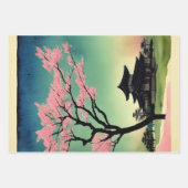 Traditioneel Japans landschap Verf ephemera nr. 13 Inpakpapier Vel (Voorkant)