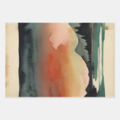 Traditioneel Japans landschap Verf ephemera nr. 5 Inpakpapier Vel (Voorkant)