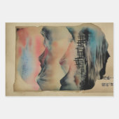 Traditioneel Japans landschap Verf ephemera nr. 7 Inpakpapier Vel (Voorkant 3)