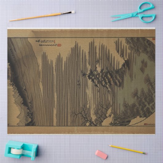 Traditioneel  Japans natuur landschap nr.1 Tissuepapier (Craft)