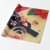traditioneel Japans patroon Cadeaupapier (Uitgerold)