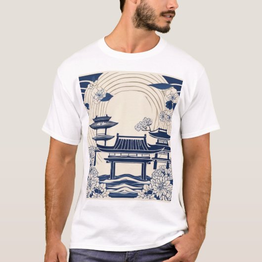 Traditioneel Japans patroonontwerp 0028 T-shirt (Voorkant)