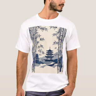 Traditioneel Japans patroonontwerp Elegant Aziatis T-shirt