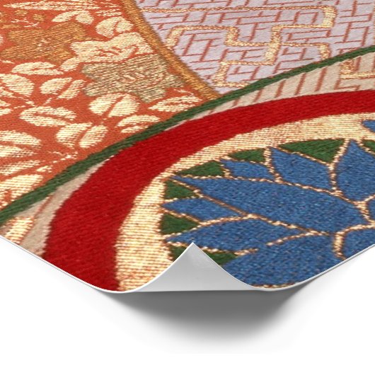 Traditioneel Japans Poster voor weefselontwerp (Hoek)