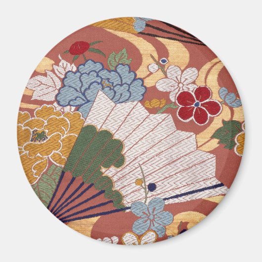 Traditioneel Japans stoffen ontwerp Magnet (Voorkant)