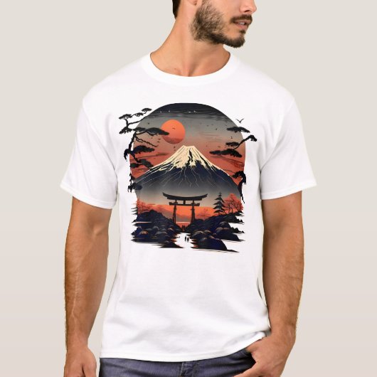 Traditioneel Japans T-shirt (Voorkant)