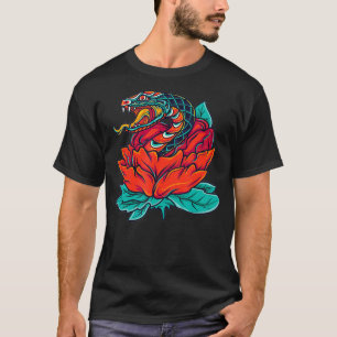 Traditioneel Japans Tattoo Cobra Snake Viper T-shirt