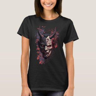 Traditioneel Japans Tattoo Demon Mask Oni Hannya T-shirt