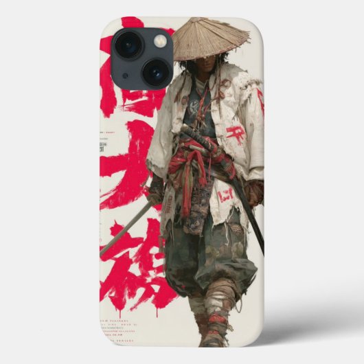 Traditioneel Japanspense Inktwast Samurai Kunstetu Case-Mate iPhone Case (Achterkant)